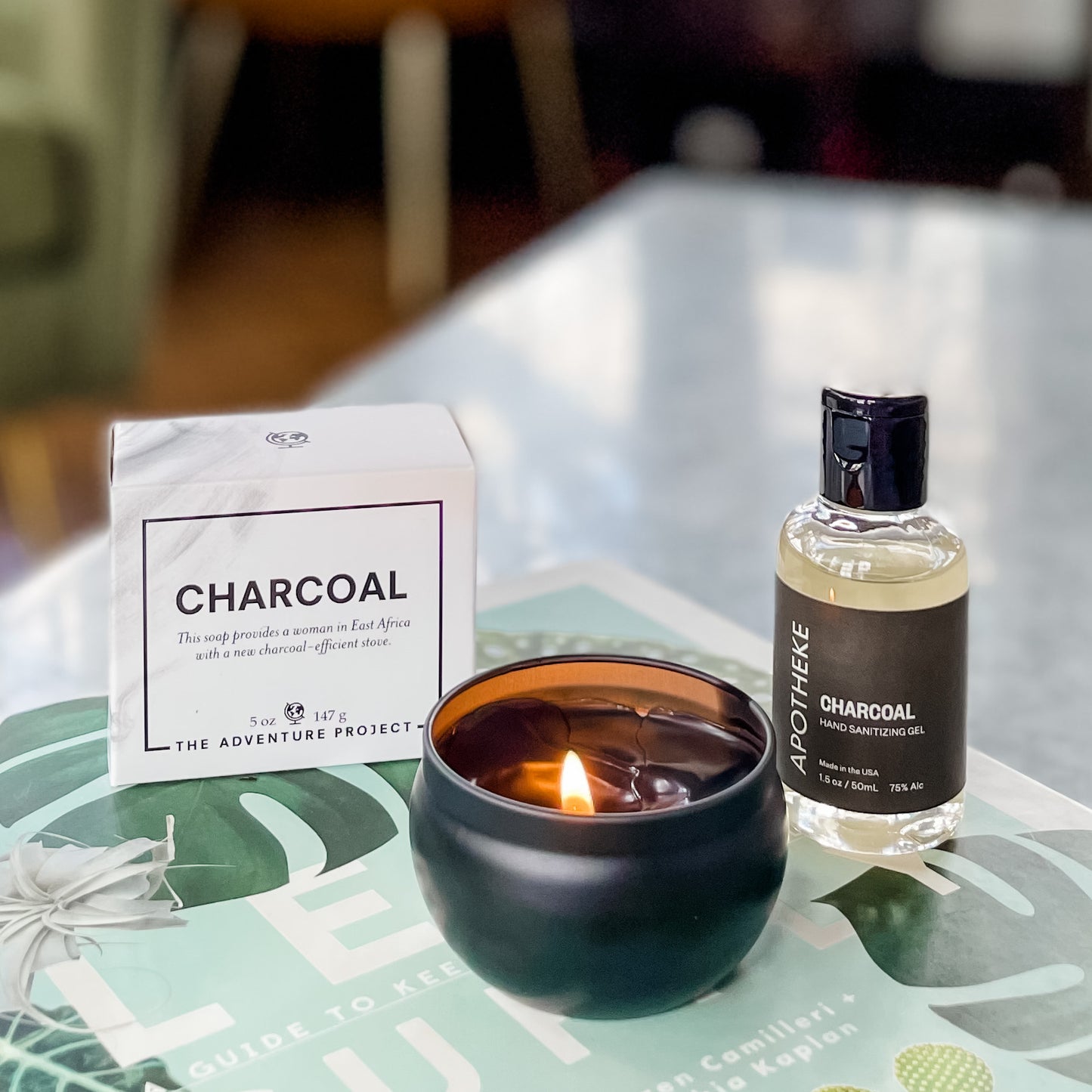 Gift Set: Candle + Soap + FREE Hand Sanitizer