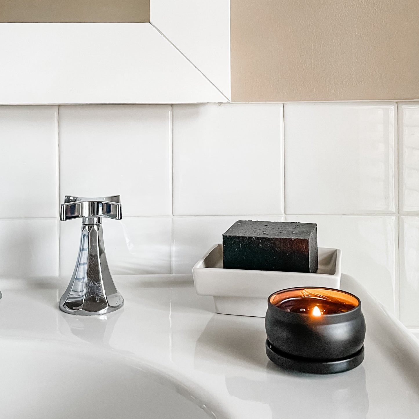 Gift Set: Candle + Soap + FREE Hand Sanitizer